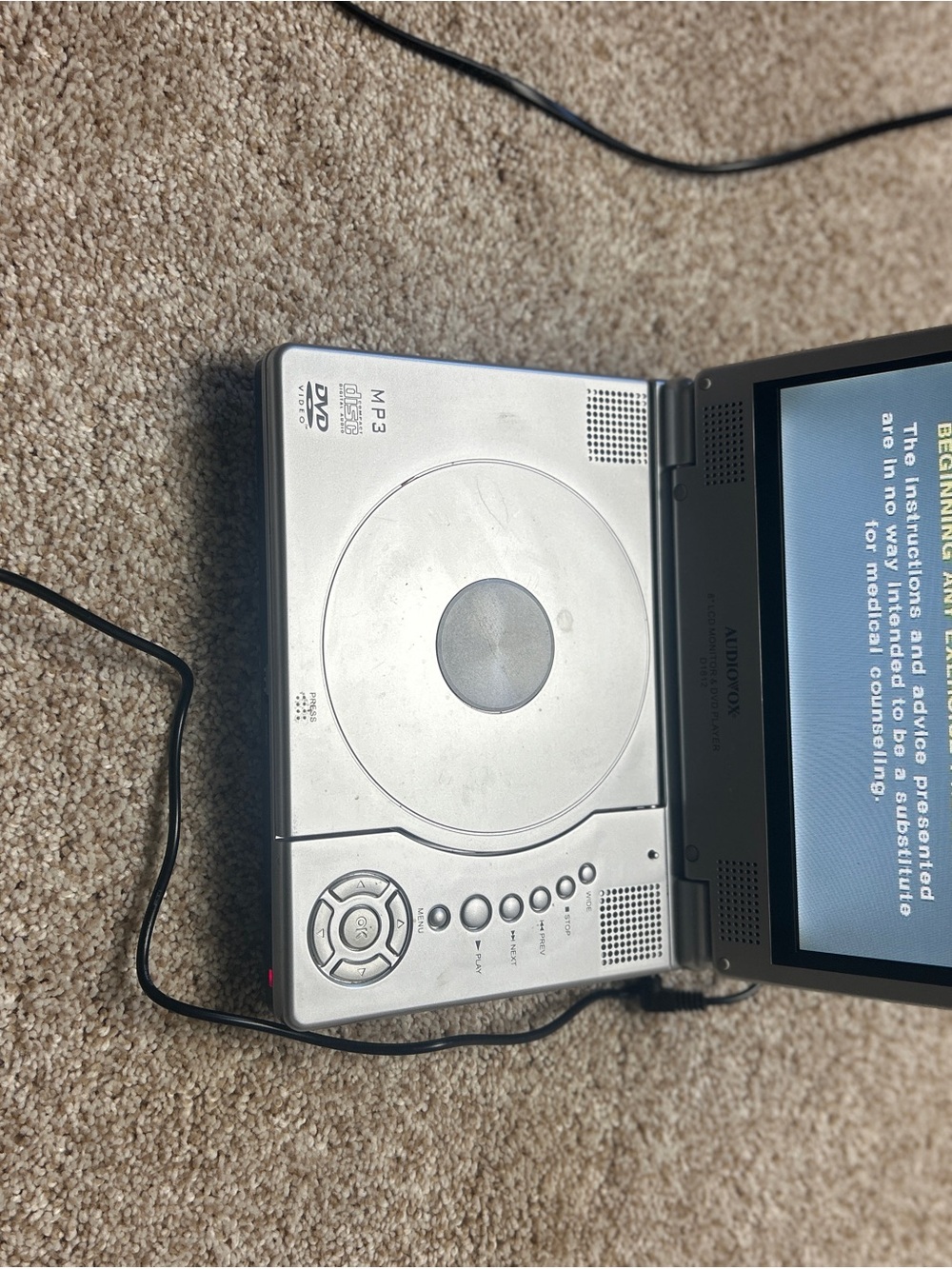 Audiovox Portable Monitor and DVD Player - Picture 10 of 14
